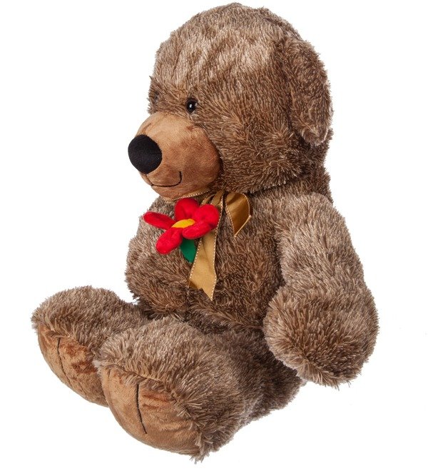 Soft toy Bear with a flower (70 cm) – photo #3