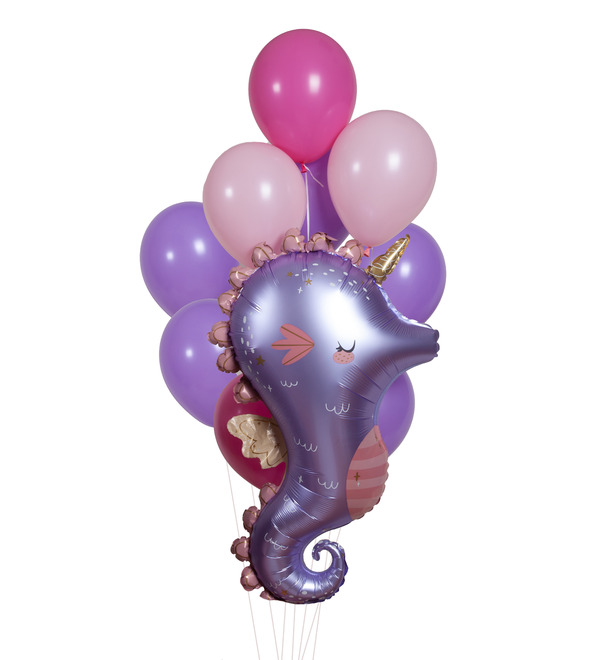 Bouquet of balloons Seahorse – photo #1