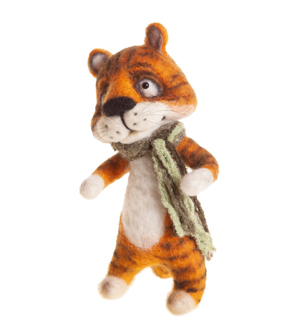 Handmade toy Tiger in a scarf – photo #4