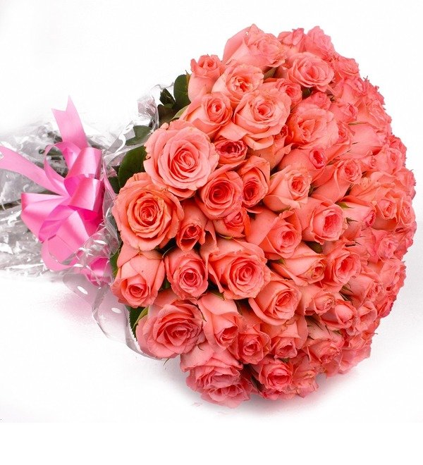 Букет из 60 розовых роз AR62 NEW – фото № 2