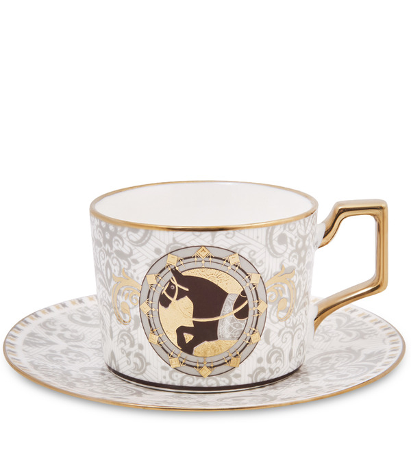 Чайная пара Лошадь (белая) – фото № 1