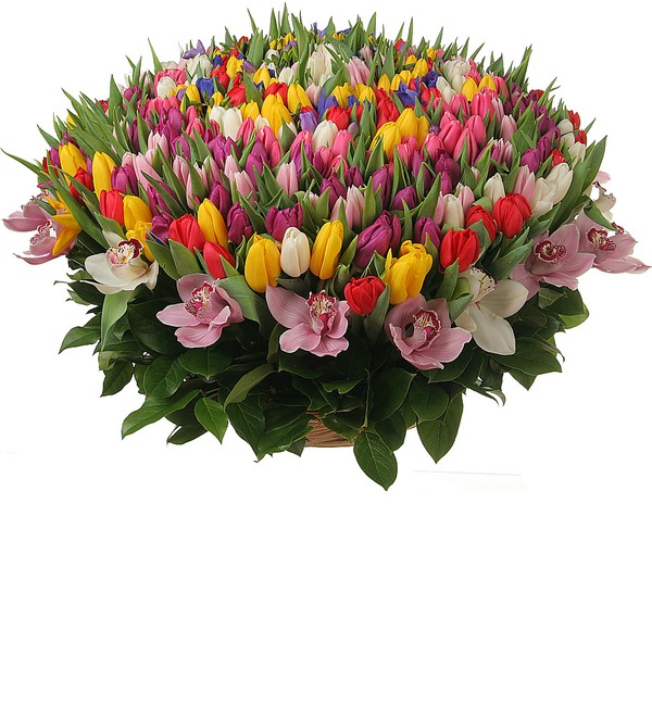 Композиция из 301 тюльпана Счастливая весна – фото № 4