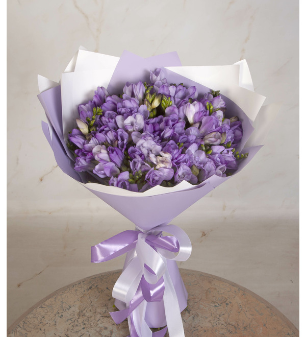 Букет-соло сиреневой фрезии (25,35,51,75 или 101) – фото № 1