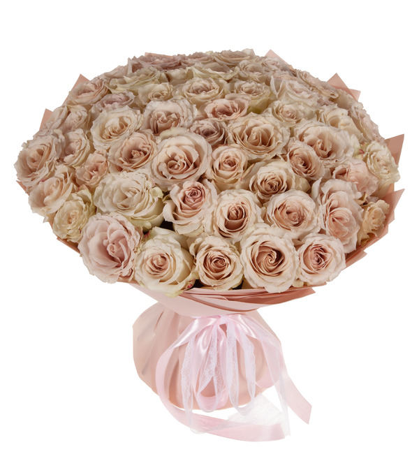 Bouquet-solo of roses Quicksand (51,101 или 151) – photo #5