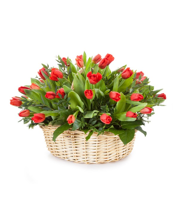 Композиция Красные тюльпаны AT738 CHA – фото № 4