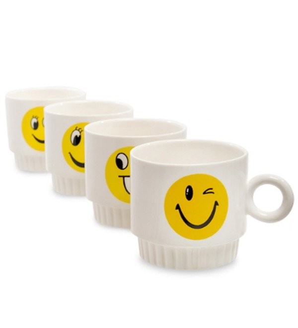Set of four mugs Smile – photo #2