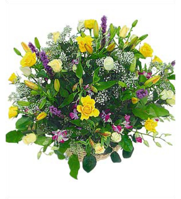 Mixed flower basket arrangement AR K20 CIP – photo #1