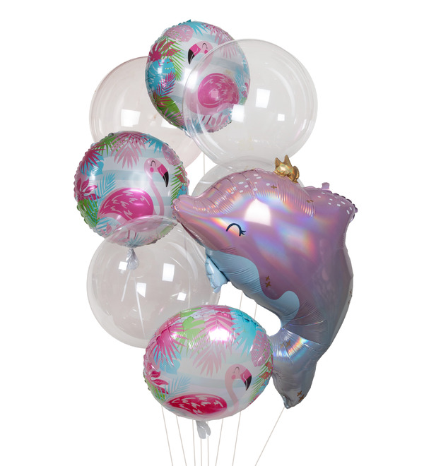 Bouquet of balloons Sea dolphin – photo #1