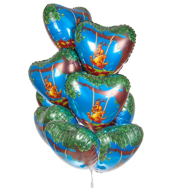 Bouquet of balloons Dog in Love (9 or 18 balloons) – photo #1
