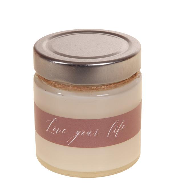Scented candle made of soy wax and natural essential oils Pear in caramel – photo #1