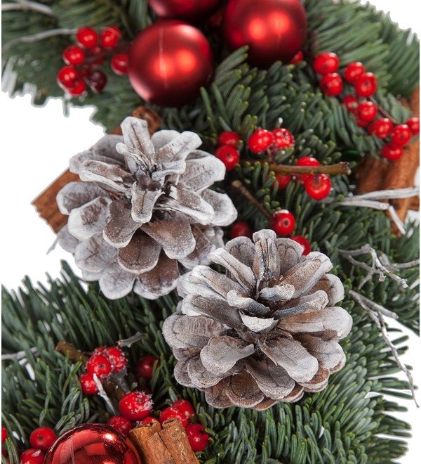 Венок из натуральной хвои Лесная фантазия NYP78 SOC – фото № 2