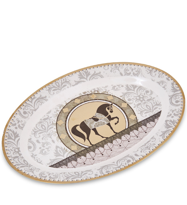 Блюдо Лошадь (белое) – фото № 1