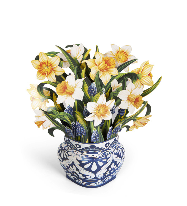 Открытка 3D Букет нарциссов – фото № 1