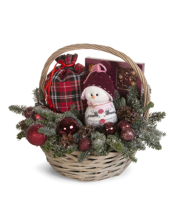 Подарочная корзина Подарки от снеговика – фото № 5