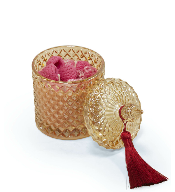 Свеча в хрустале Нежная роза – фото № 1