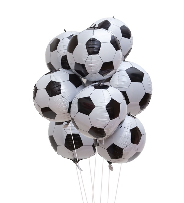 Букет шаров Футбольные мячи (7 или 15 шаров) – фото № 1