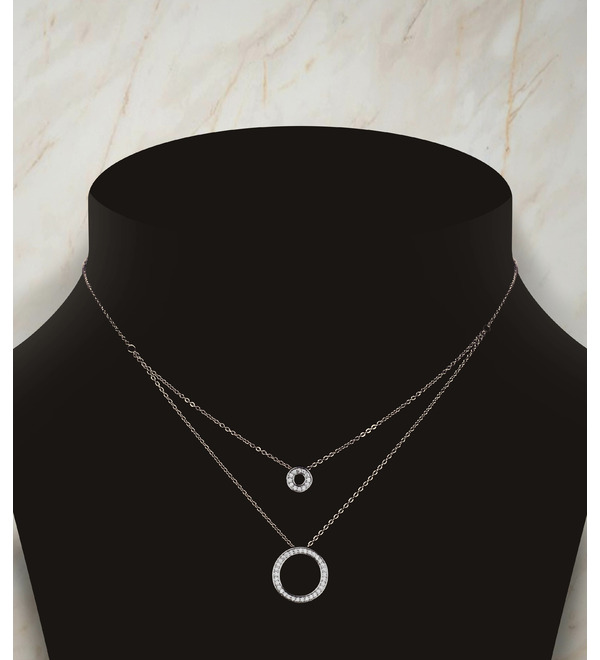 Necklace with double pendant Fineness – photo #1