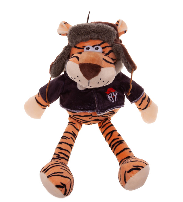 Soft toy Tiger in earflaps (40 cm) – photo #2