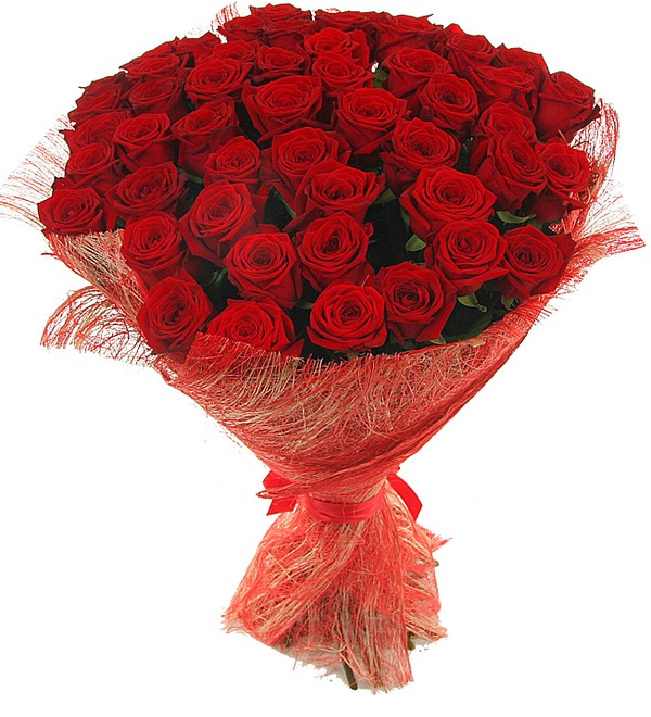 Букет из 51 красной розы Ред Наоми (80см) UK BR127 SUR – фото № 3