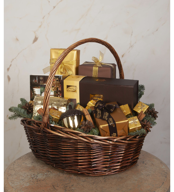 Подарочная корзина Золотые мгновения Нового Года – фото № 3