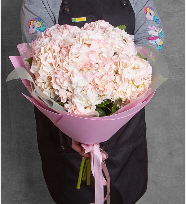 Bouquet of pink hydrangeas (5, 7 or 9) – photo #1