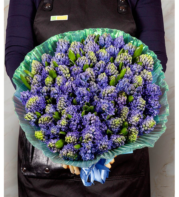 Bouquet-solo Blue hyacinths (15,25,51 or 75) – photo #1