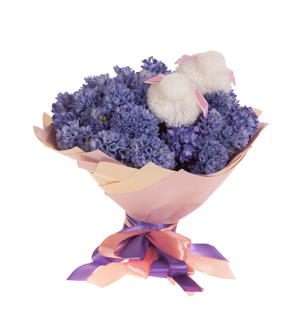 Bouquet-solo blue hyacinths (15,25,35,51,75 or 101) – photo #4