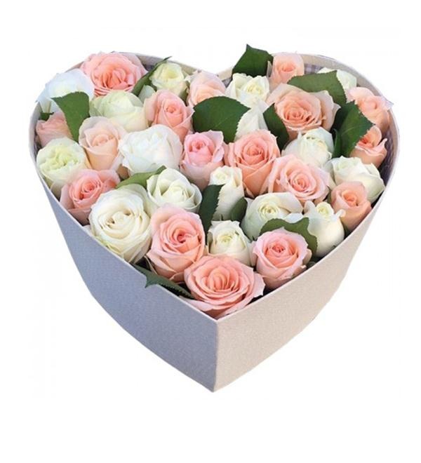 A 35 white and pink roses heart TY1 SAN – photo #1