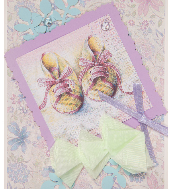 Handmade postcard Happy birth! – photo #2