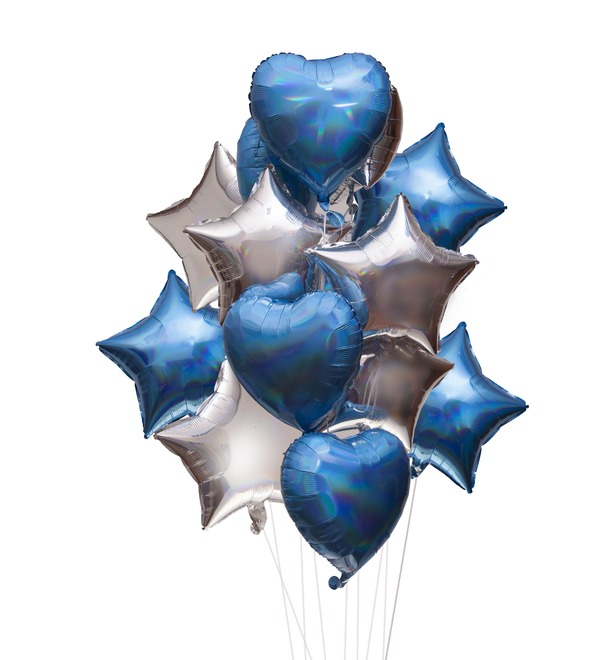 Букет шаров Ледяная прохлада (25 или 51 шар) – фото № 1