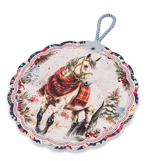 Подставка под горячее Конь в шарфе – фото № 2