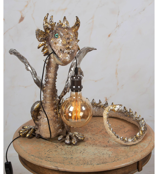 Декоративный светильник ручной работы Дракон – фото № 1