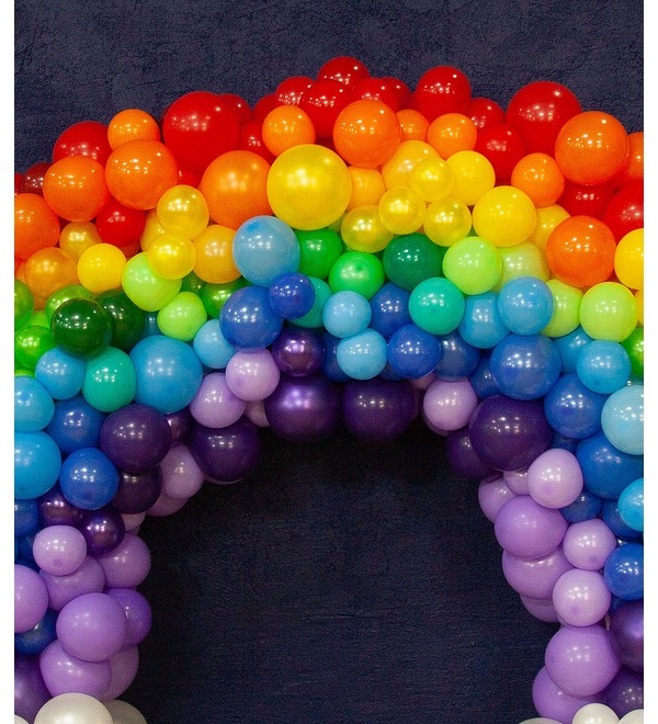 Decoration with balloons Rainbow – photo #3