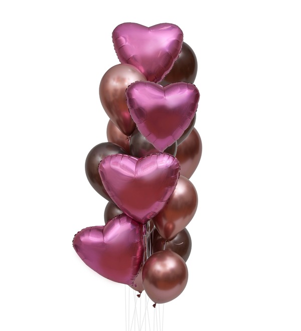 Bouquet of balloons Falling in love (15 or 31 balloons) – photo #1
