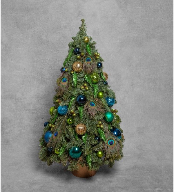 Christmas tree Riddle of a peacock (110, 150 or 200 cm) – photo #1