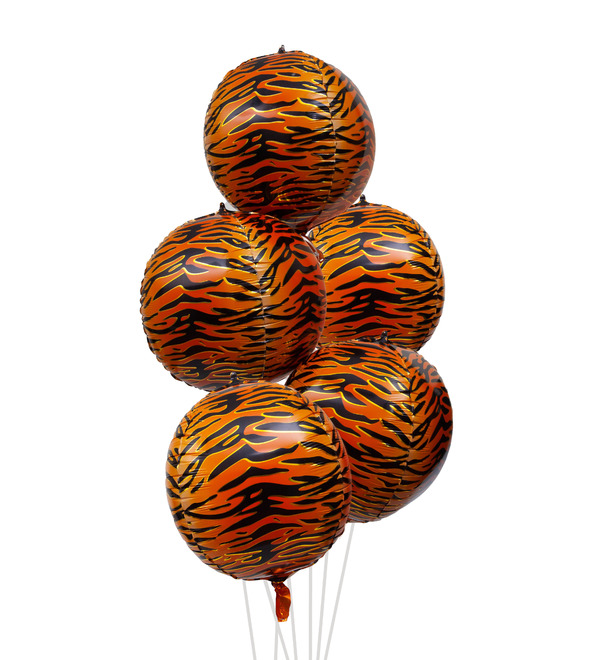 Bouquet of balloons Tigers mood (5, 9 or 15 balloons) – photo #1