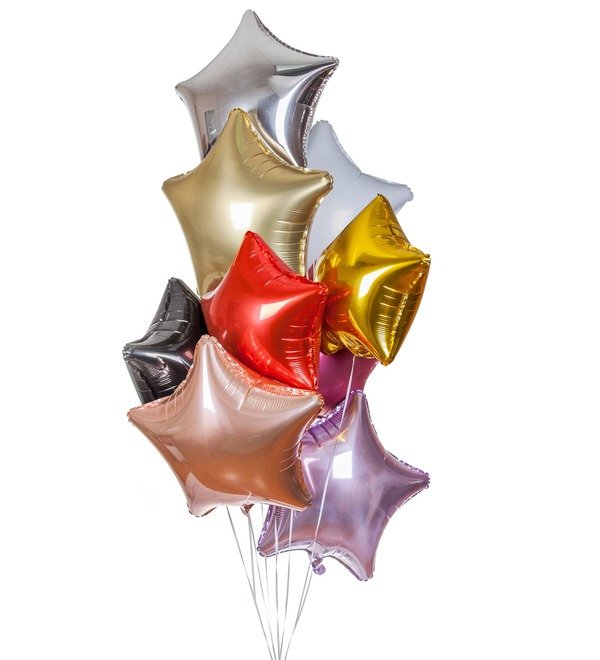 Bouquet of balloons Stars of the Galaxy (11 or 21 balloons) – photo #1
