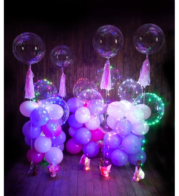Decoration with balloons Magic flicker – photo #4