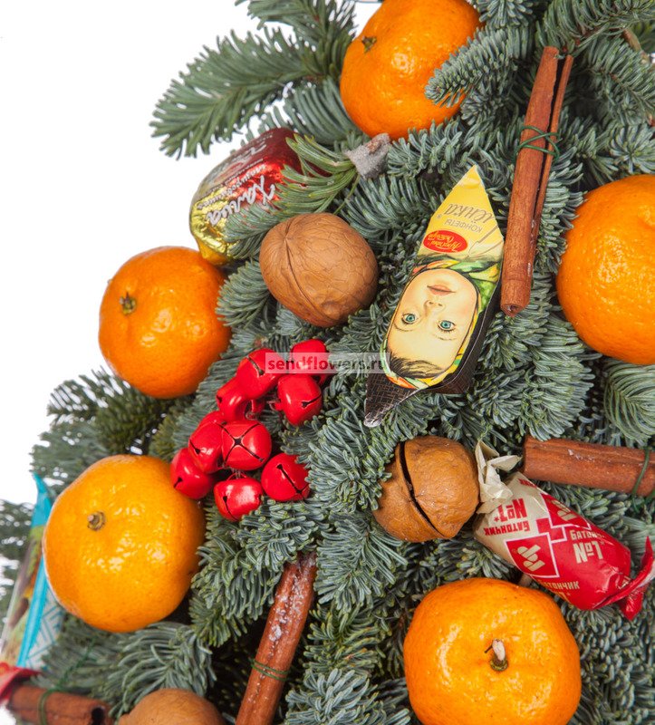 Ёлочка из мандаринов своими руками. Оформляем шампанское к Новому году | Радость Творчества | Дзен