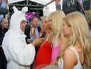 Группа "Reflex" беседовала с симпатичным кроликом...