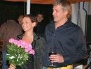 владельцы ресторана "Il Mulino" принмают поздравления с трехлетием своего детища