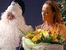 Жанна Фриске кокетничала с Дедом Морозом